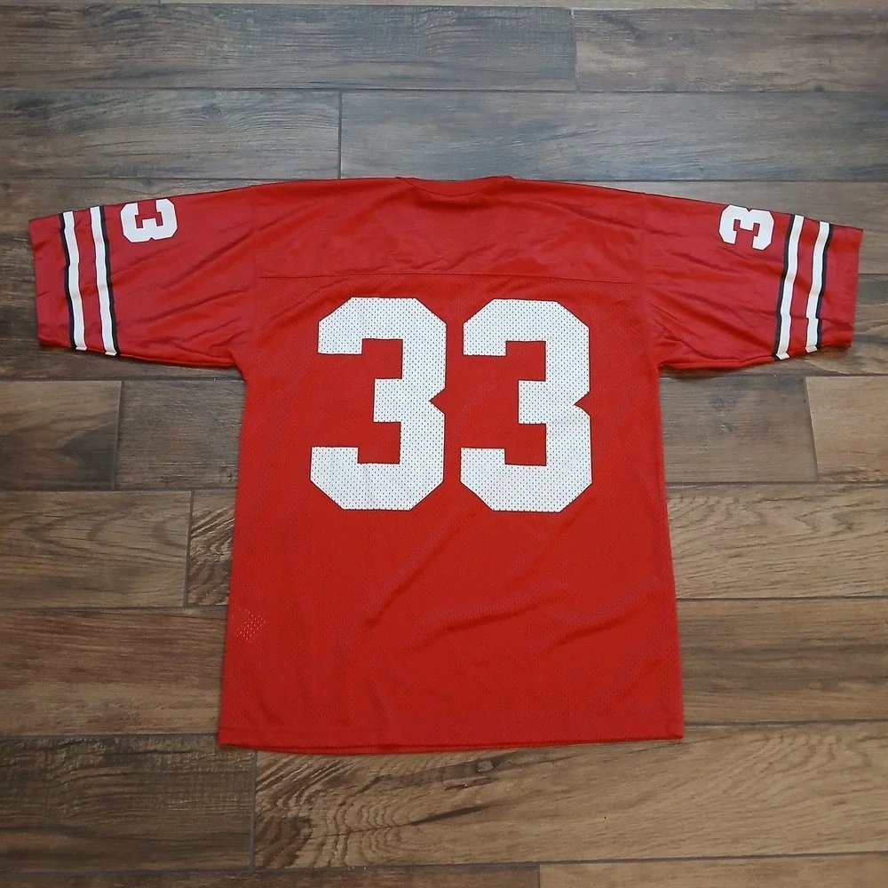 Ohio State Buckeyes Jersey Mens Medium Red Nike #33 National Championship Patch